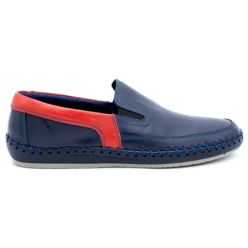 Olivier Mocasines hombre piel 412K azul marino