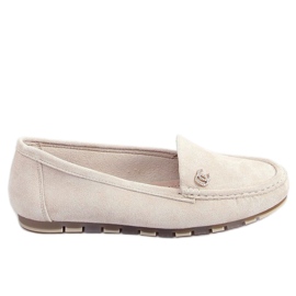 Mocasines de mujer beige claro GS14P Beige