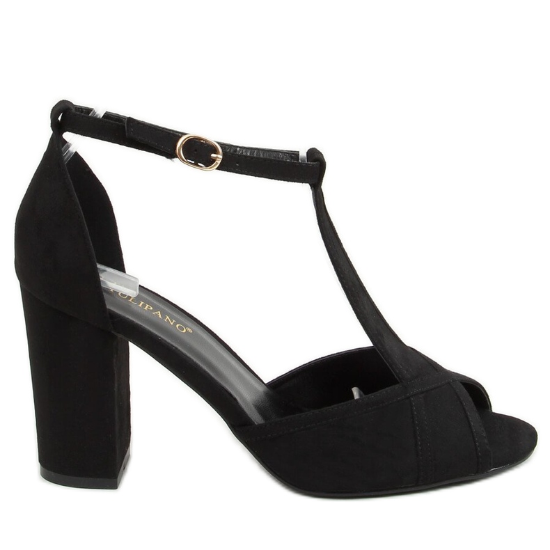 Sandalias negras de tacón P1L1798-3 Black negro