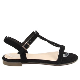 Sandalias de ante negro Z5721 Black