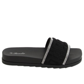 Pantuflas negras de mujer negras 35-211 Negras negro