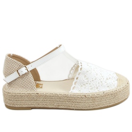 Alpargatas de encaje blancas 919-4 White blanco