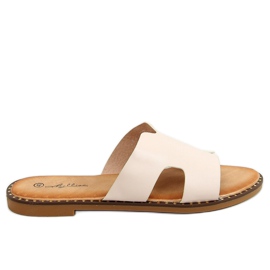 Pantuflas de mujer beige SL1525 Beige