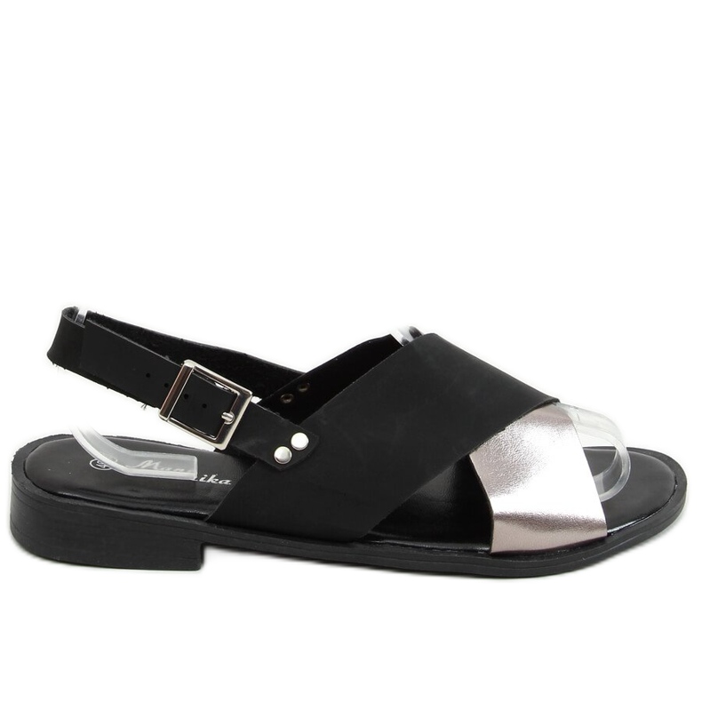 Sandalias de mujer negras S060117 Negra negro plata