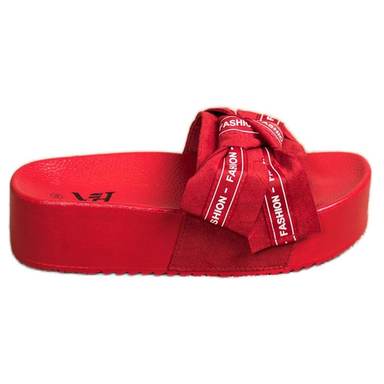 SHELOVET Zapatillas de moda con lazo rojo SHELOVET Zapatillas de moda con lazo rojo