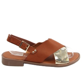 Sandalias de mujer Camel S060117 Camel marrón dorado