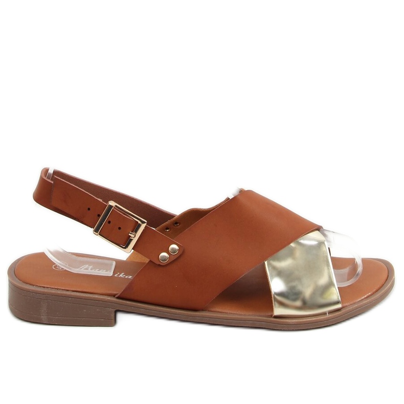 Sandalias de mujer Camel S060117 Camel marrón dorado