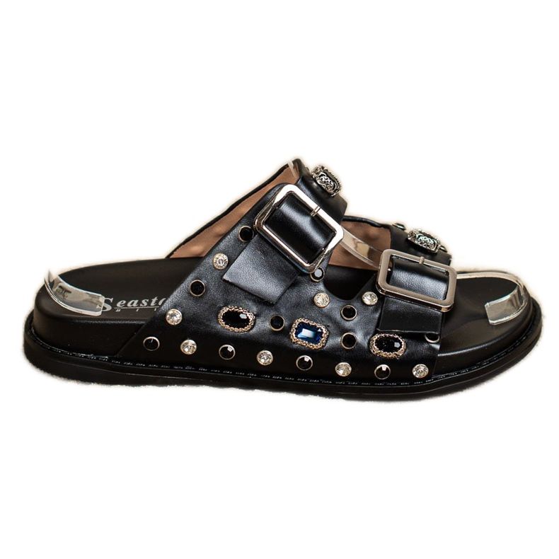 Seastar Zapatillas de moda con cristales negro Seastar Zapatillas de moda con cristales negro