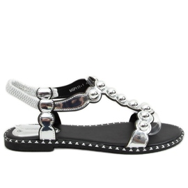 Sandalias de mujer plateadas M6P111-1 Plateadas plata