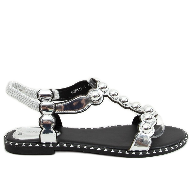 Sandalias de mujer plateadas M6P111-1 Plateadas plata