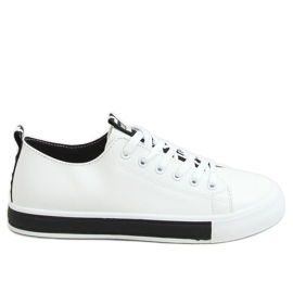 Zapatillas de mujer blancas y negras LR2189 BLANCO / NEGRO