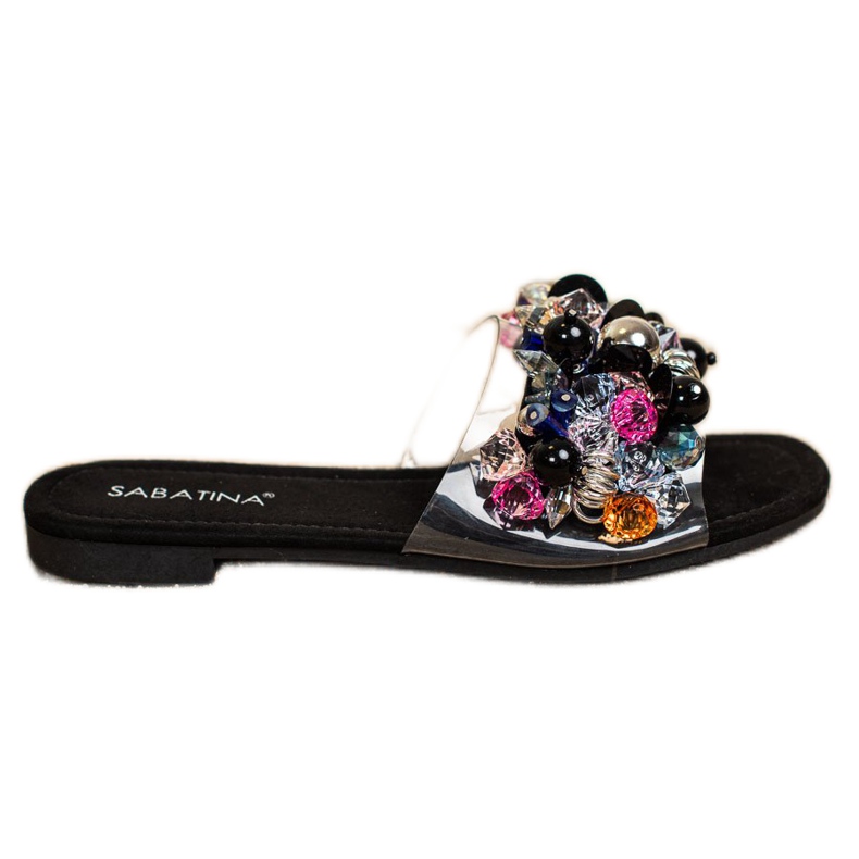 Sabatina Chanclas transparentes con Ozobami negro