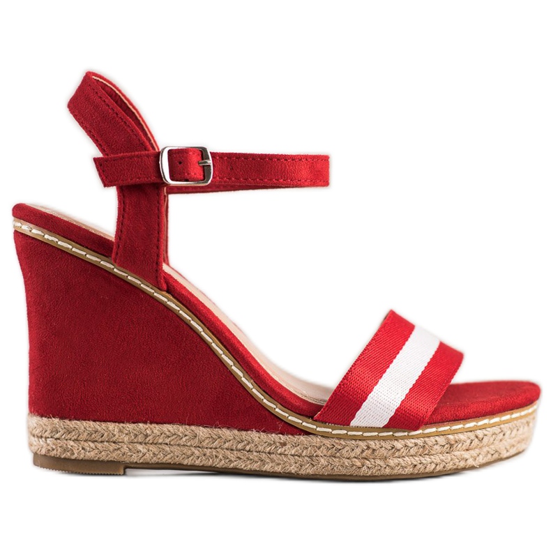 Kayla Sandalias de tacón rojo