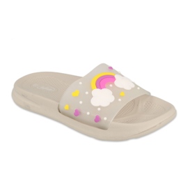 Pantuflas de espuma para niños Befado - gris 152Y005 beige multicolor