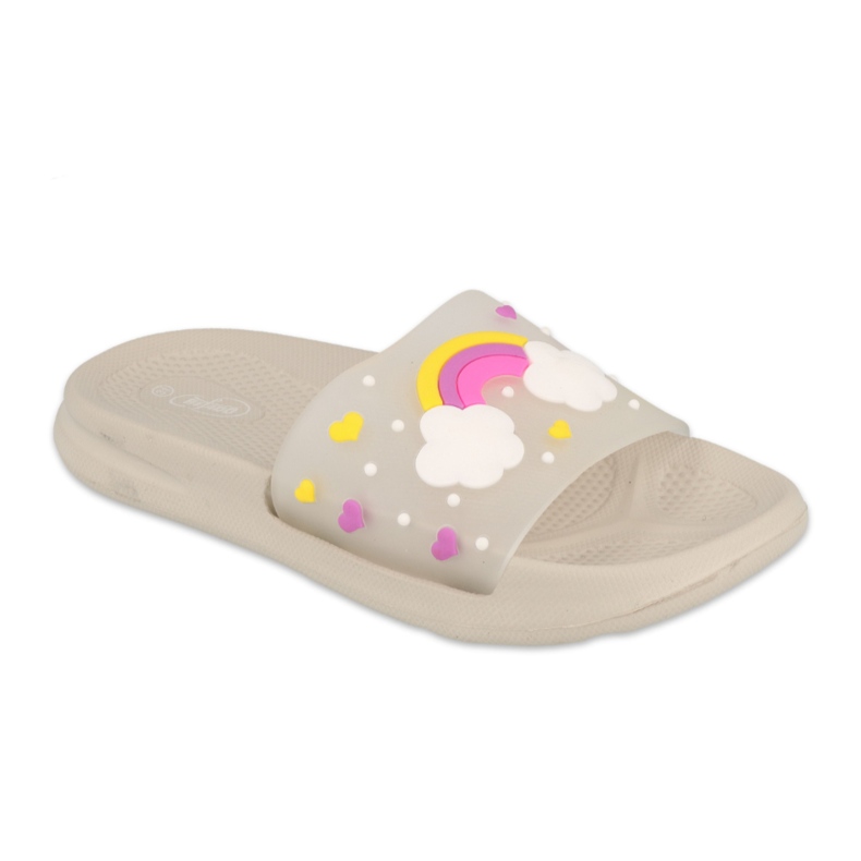 Pantuflas de espuma para niños Befado - gris 152Y005 beige multicolor
