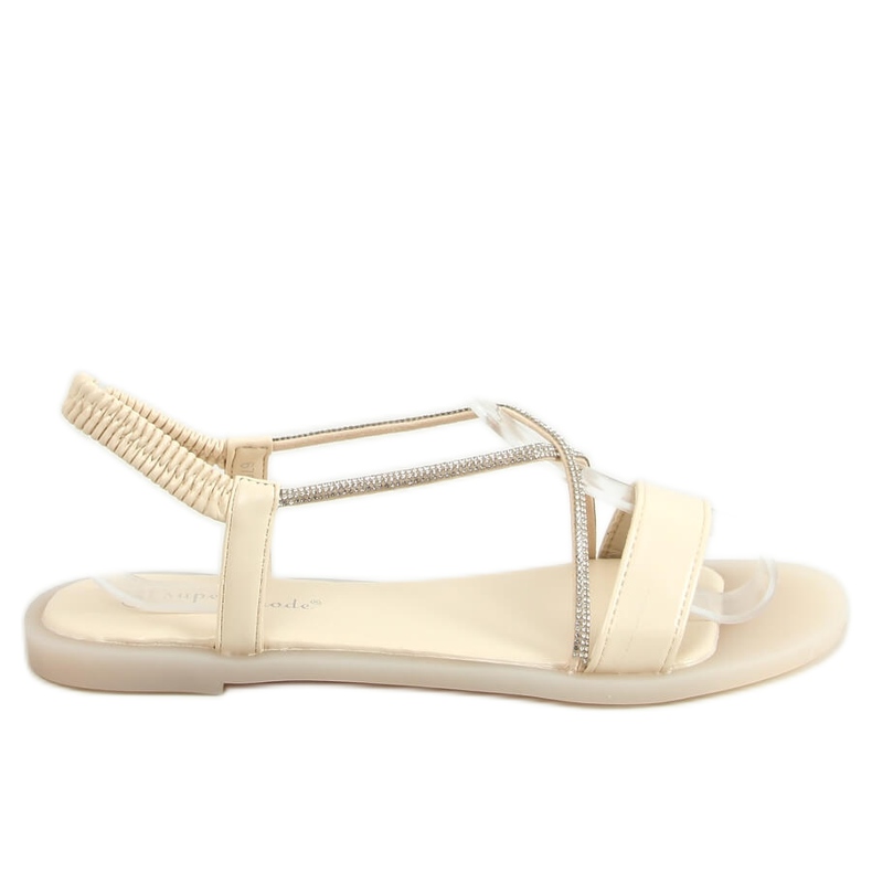 Sandalias con circonitas beige 6793 Beige