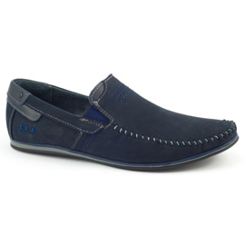 KOMODO Mocasines hombre piel 876 azul marino