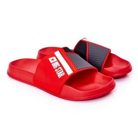 Pantuflas rojas Big Star HH174835 para hombre rojo