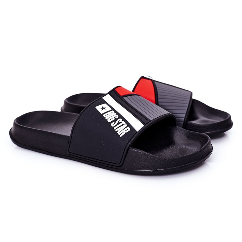 Pantuflas negras Big Star HH174836 para hombre negro