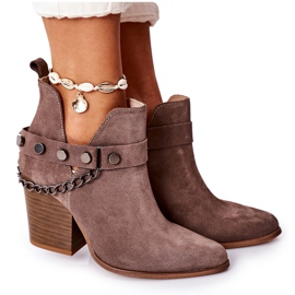 Botas de terciopelo en una barra Lewski Shoes 2880 Brown marrón