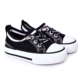 Apawwa Zapatos deportivos negros Airy Kids Club para niños