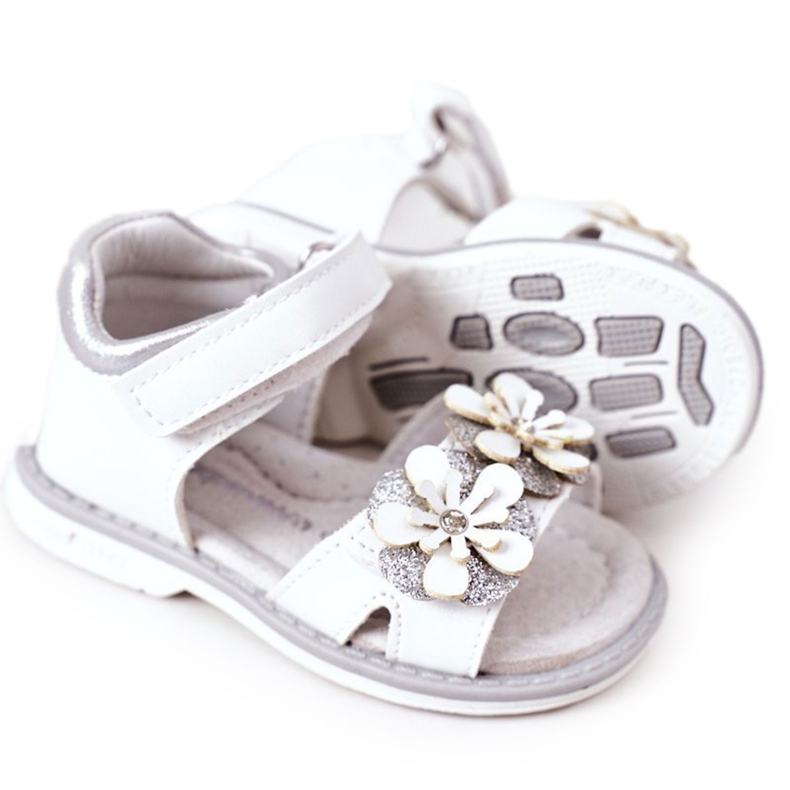 Apawwa Sandalias Infantiles Con Velcro Maysa Blanco