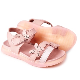 Apawwa Sandalias Infantiles Con Velcro Mariposa Rosa Malvika rosado