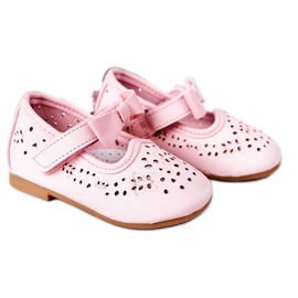 Apawwa Bailarinas Infantiles Piel Con Velcro Rosa Mireia rosado