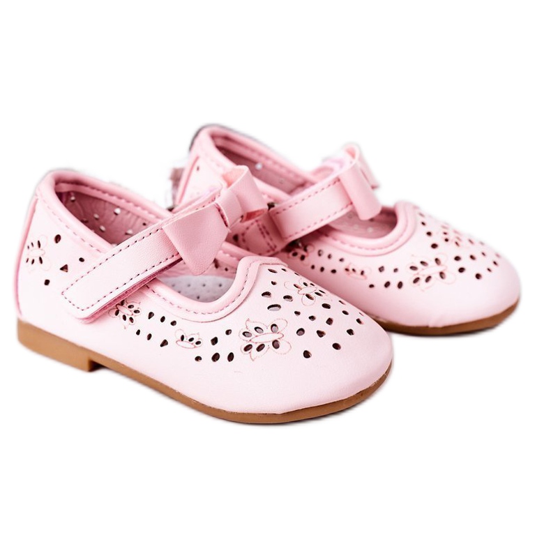 Apawwa Bailarinas Infantiles Piel Con Velcro Rosa Mireia rosado
