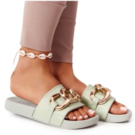 PS1 Pantuflas de Goma con Cadena One Moment Verde Claro