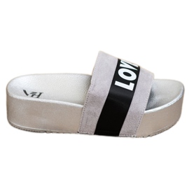 SHELOVET Zapatillas en la plataforma del amor gris SHELOVET Zapatillas en la plataforma del amor gris