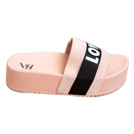 SHELOVET Zapatillas en la plataforma del amor rosa