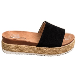 SHELOVET Zapatillas clásicas en la plataforma negro