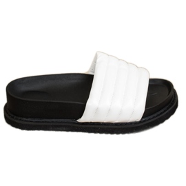 Seastar Pantuflas de Piel Eco Ligera blanco