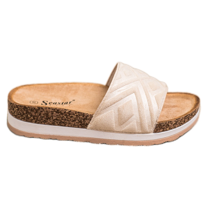 Seastar Pantuflas clásicas de gamuza beige