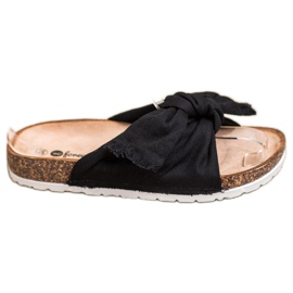 Forever Folie Cómodas pantuflas textiles negro