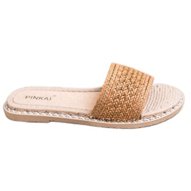 SHELOVET Zapatillas trenzadas casuales beige