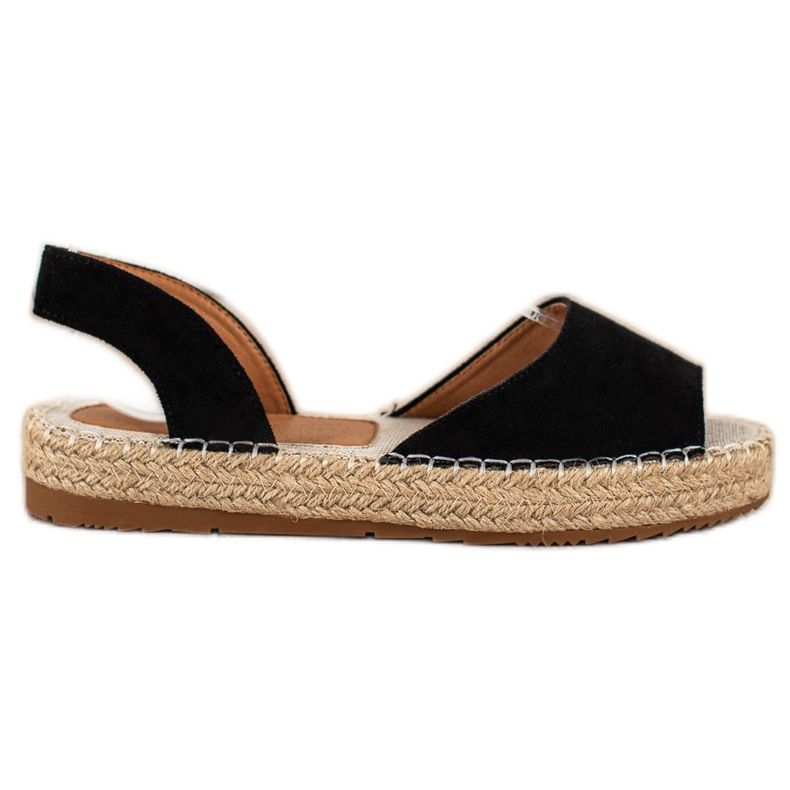 Ideal Shoes Alpargatas sin cordones negro