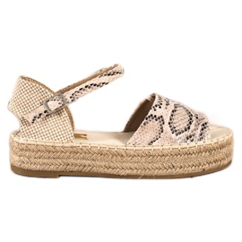Bestelle Alpargatas con punta abierta beige