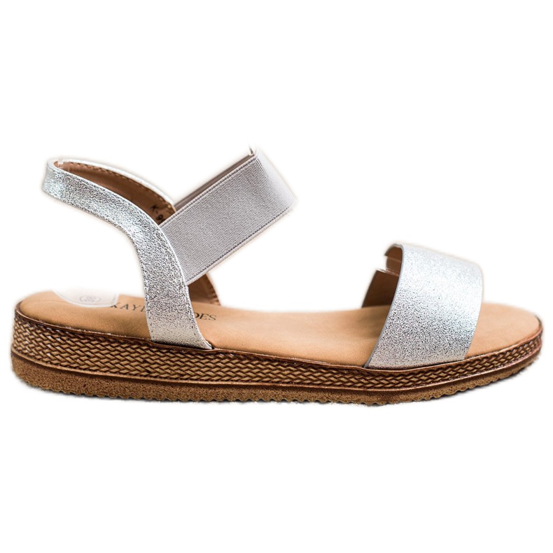 Kayla Sandalias plateadas sin cordones plata