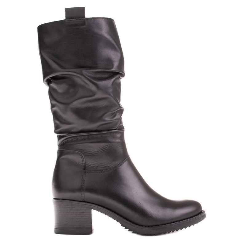 Marco Shoes Botas de piel de mujer Marco negro