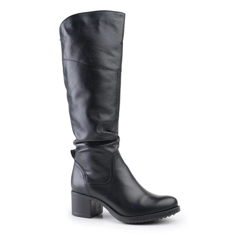 Marco Shoes Botas negras de piel natural negro