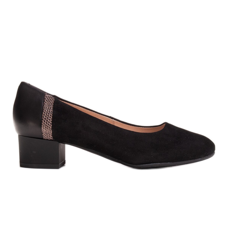 Marco Shoes Zapatos cómodos de tacón bajo negro