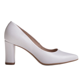 Marco Shoes Salones clásicos de piel blanca blanco Marco Shoes Salones clásicos de piel blanca blanco