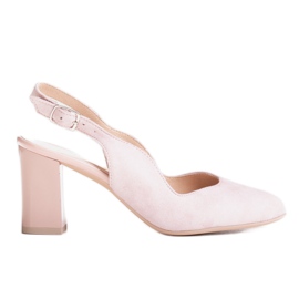 Marco Shoes Sandalias 1071P rosa con purpurina en la piel