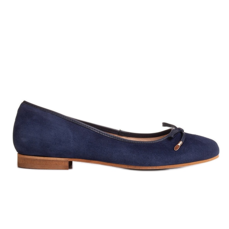 Marco Shoes Bailarinas de ante 1152P en azul marino