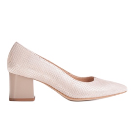 Marco Shoes Zapatos beige 1038P con tacón estable