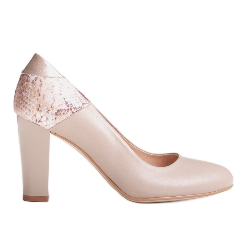 Marco Shoes Salón 1154P beige con motivo reptil