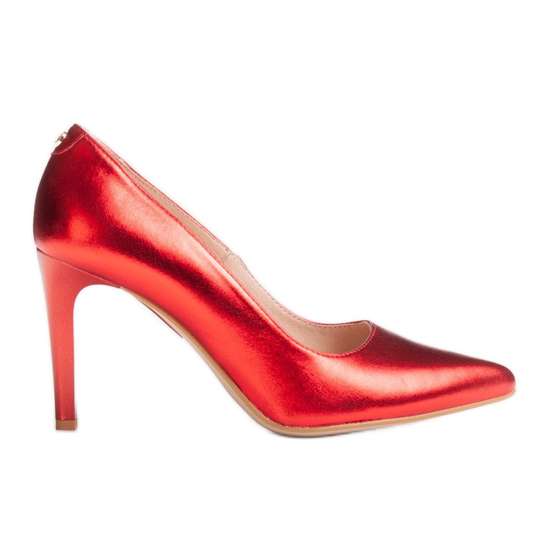 Marco Shoes Tachuelas rojas 0500P de color brillante rojo