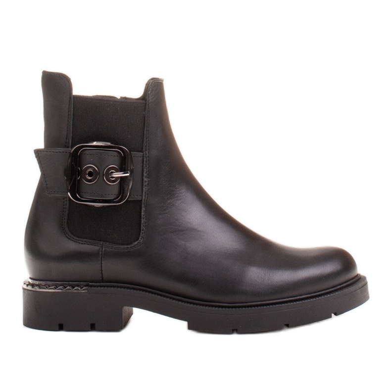 Marco Shoes Botines Chelsea de mujer Marco con hebilla y goma negro